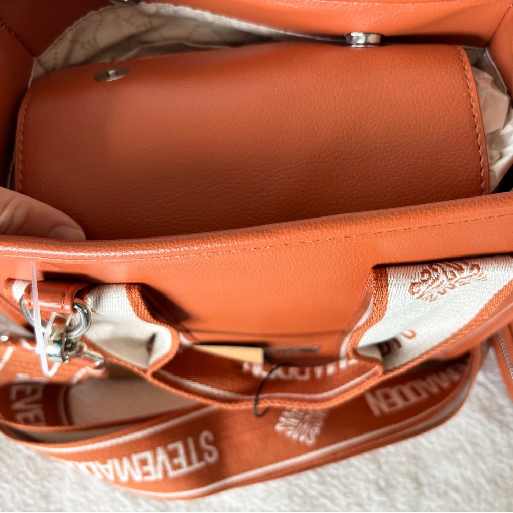 Steve Madden Bwebber Satchel - Whiskey Spice NWT - Picture 8 of 9